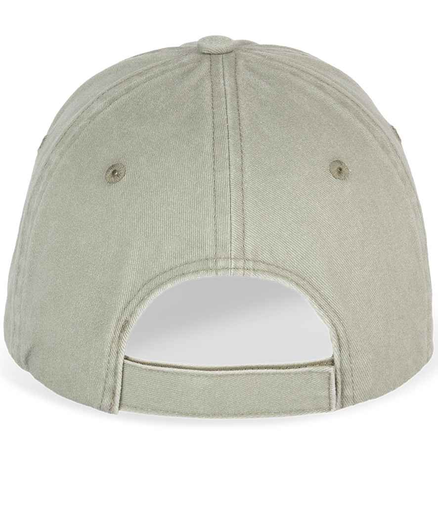 Native Spirit Faded Cap in Washed Almond Green, back view