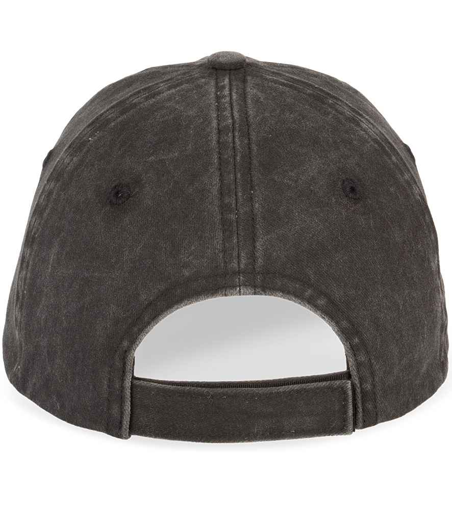 Native Spirit Faded Cap in Washed Black, back view