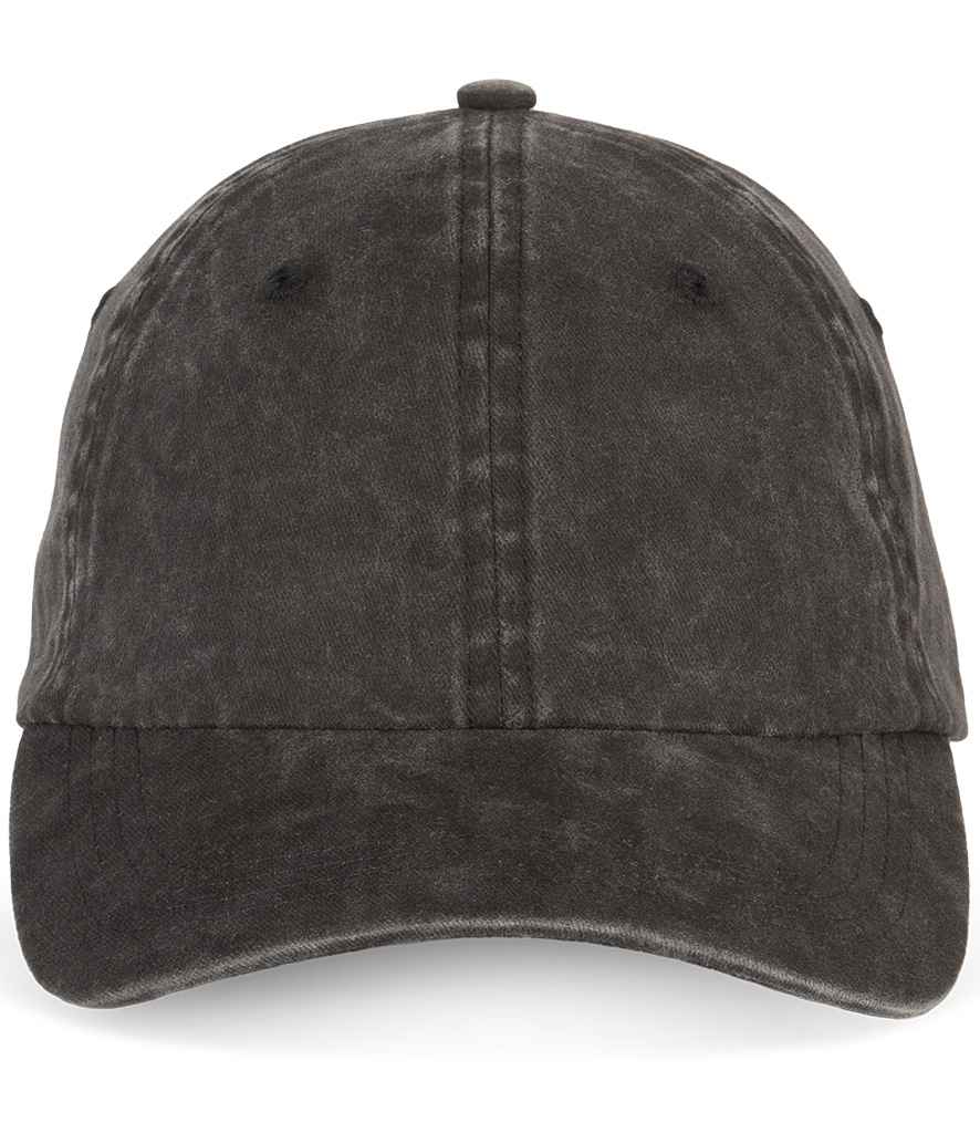 Native Spirit Faded Cap in Washed Black, front view