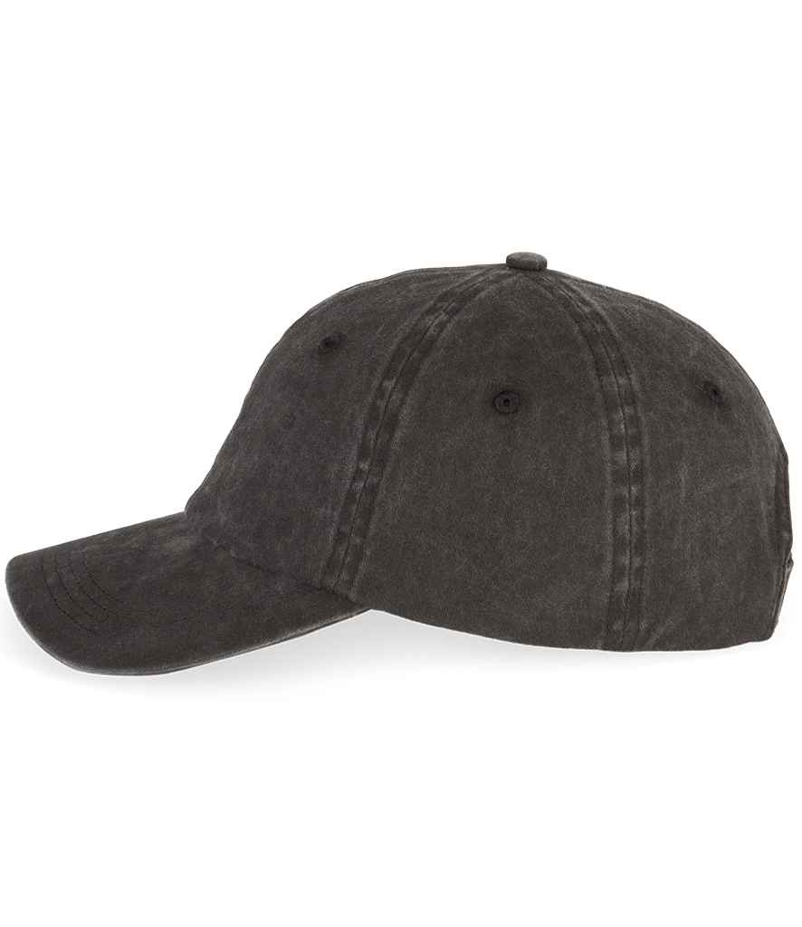Native Spirit Faded Cap in Washed Black, side view