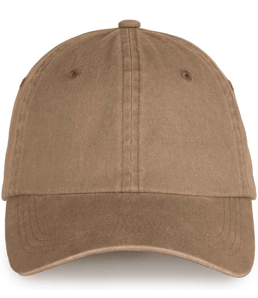 Native Spirit Faded Cap in Washed Dark Camel, front view
