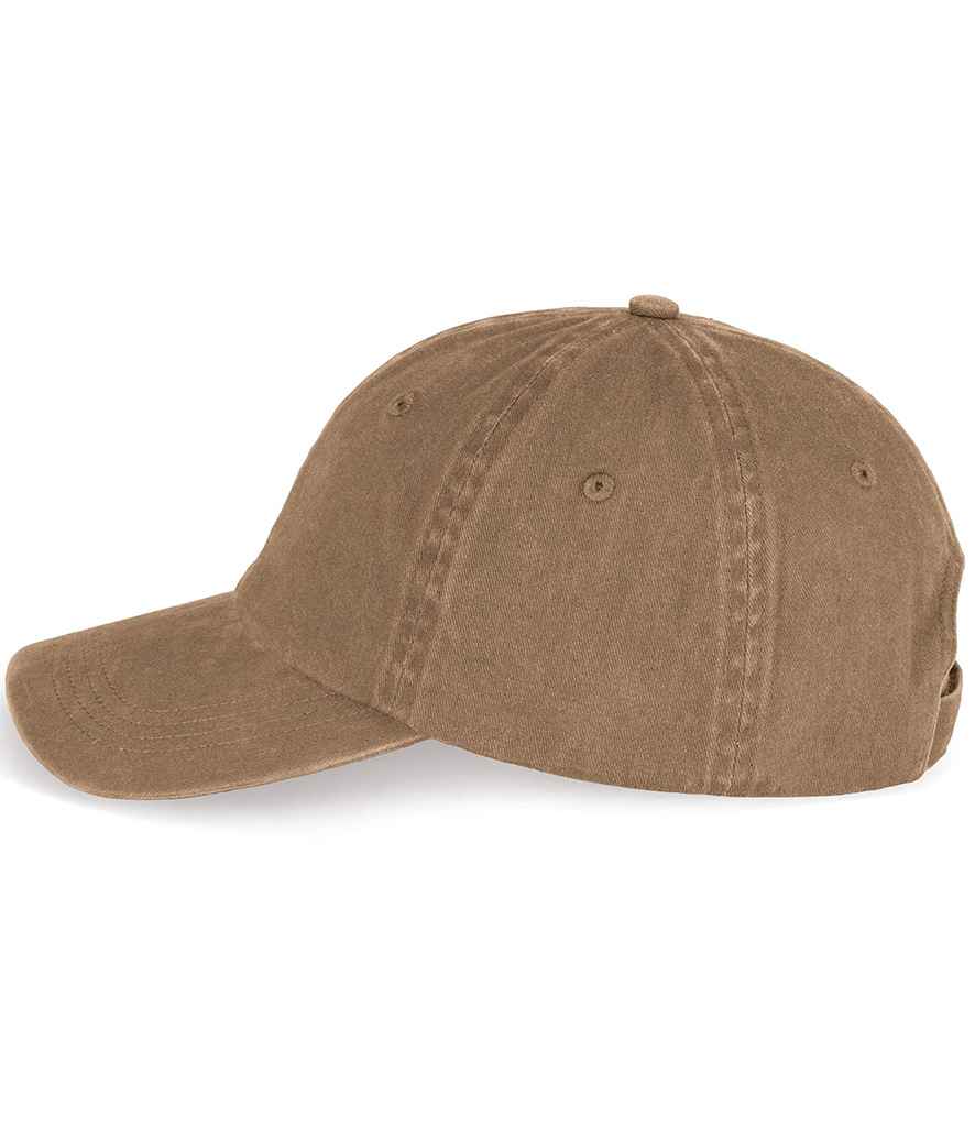 Native Spirit Faded Cap in Washed Dark Camel, side view