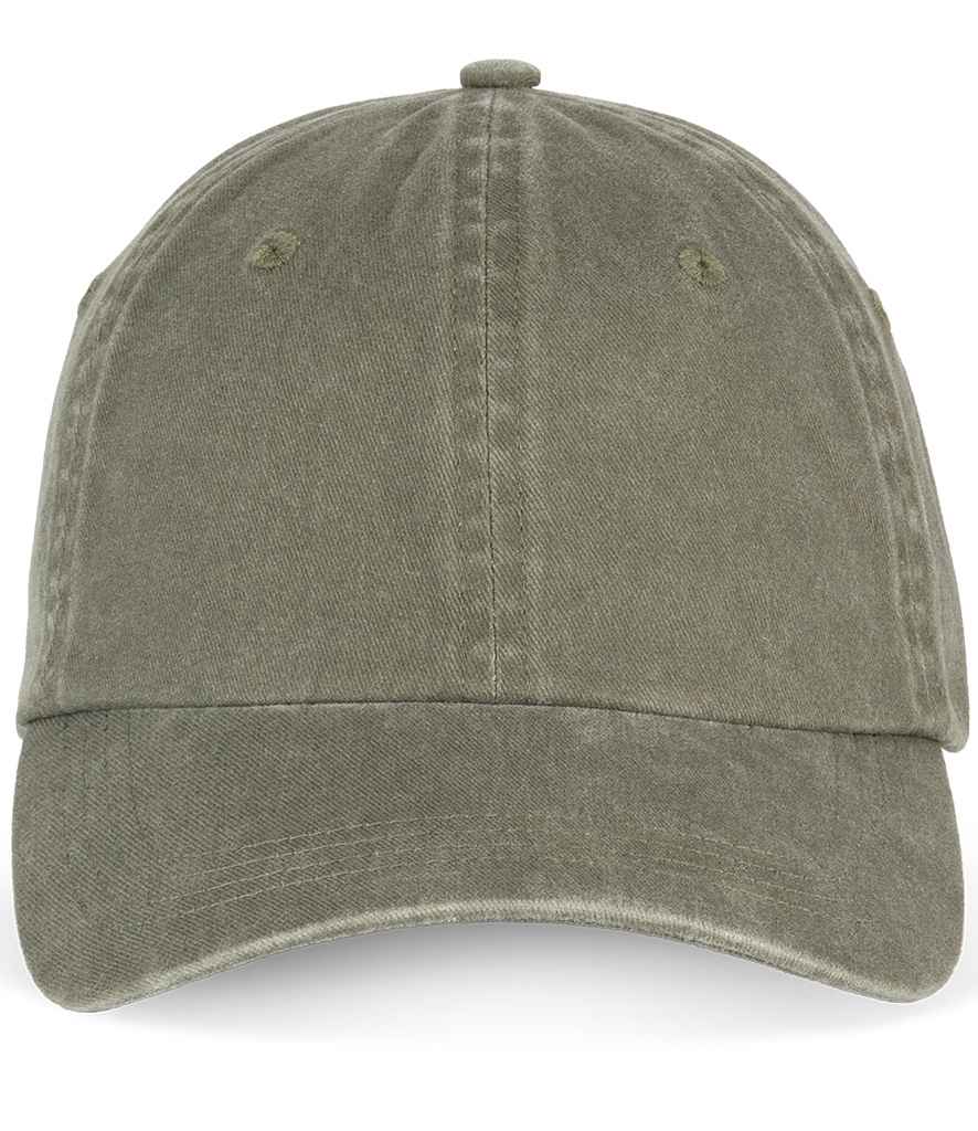 Native Spirit Faded Cap in Washed Organic Khaki, front view