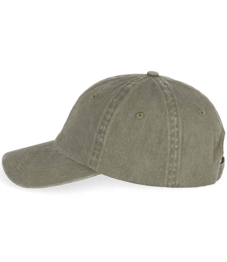 Native Spirit Faded Cap in Washed Organic Khaki, side view