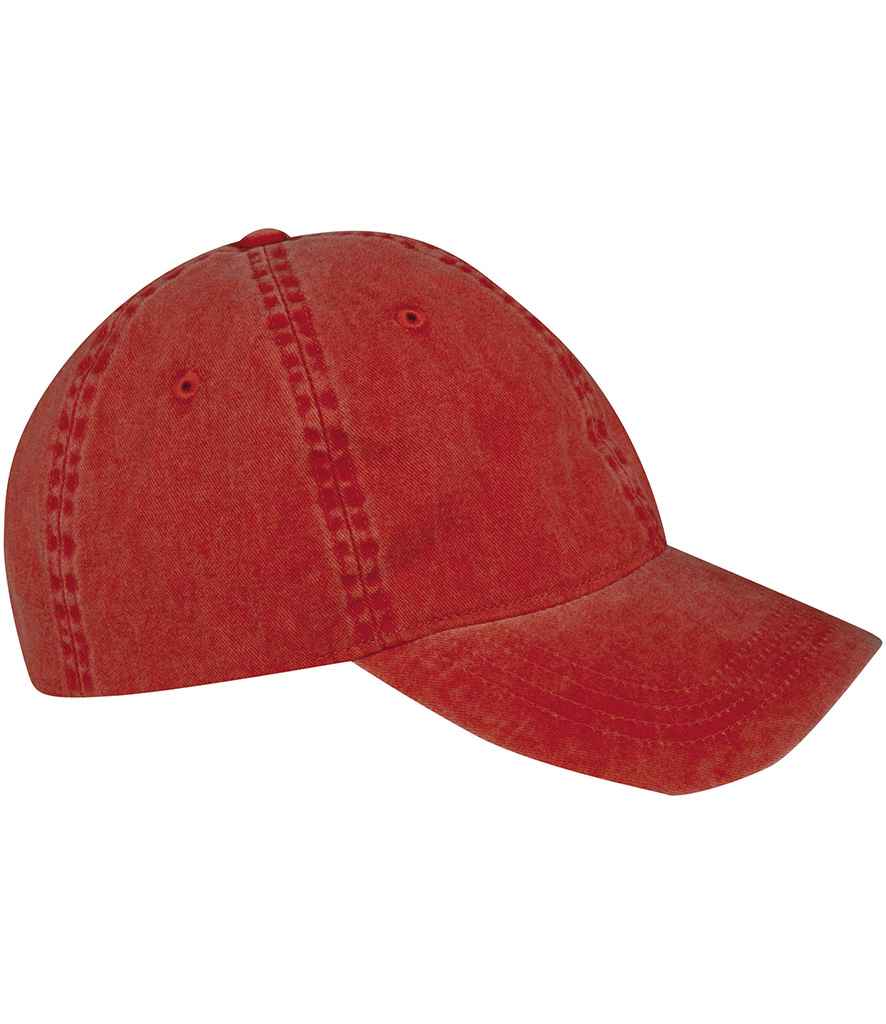 Native Spirit Faded Cap in Washed Paprika, side view
