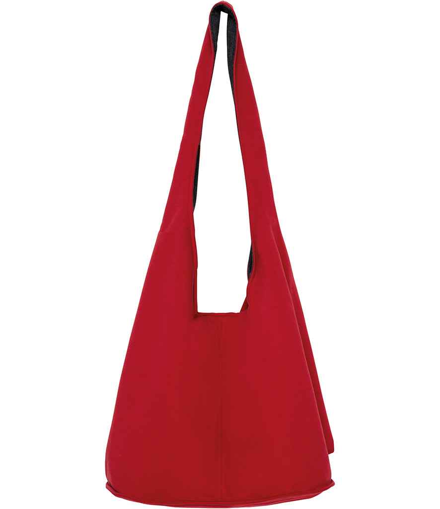 Native Spirit Fleece Tote Bag in Hibiscus Red, front view