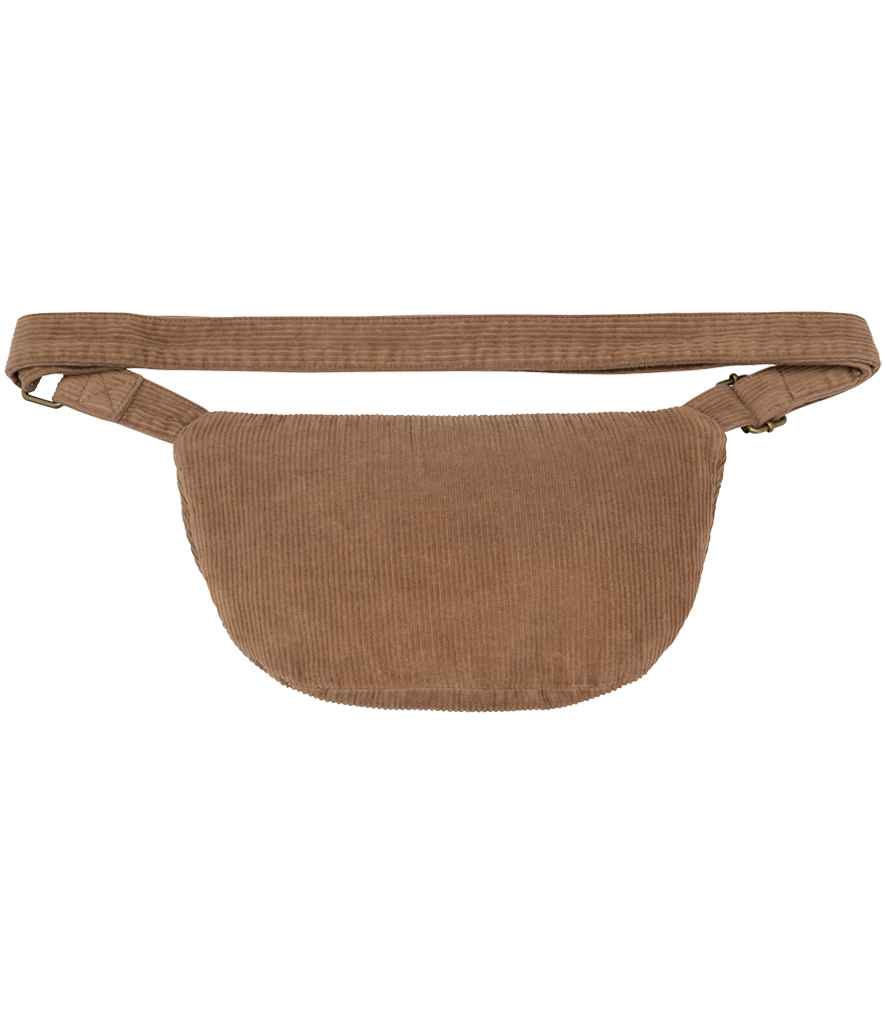 Native Spirit Corduroy Faded Waist Bag in Washed Dark Camel, back view
