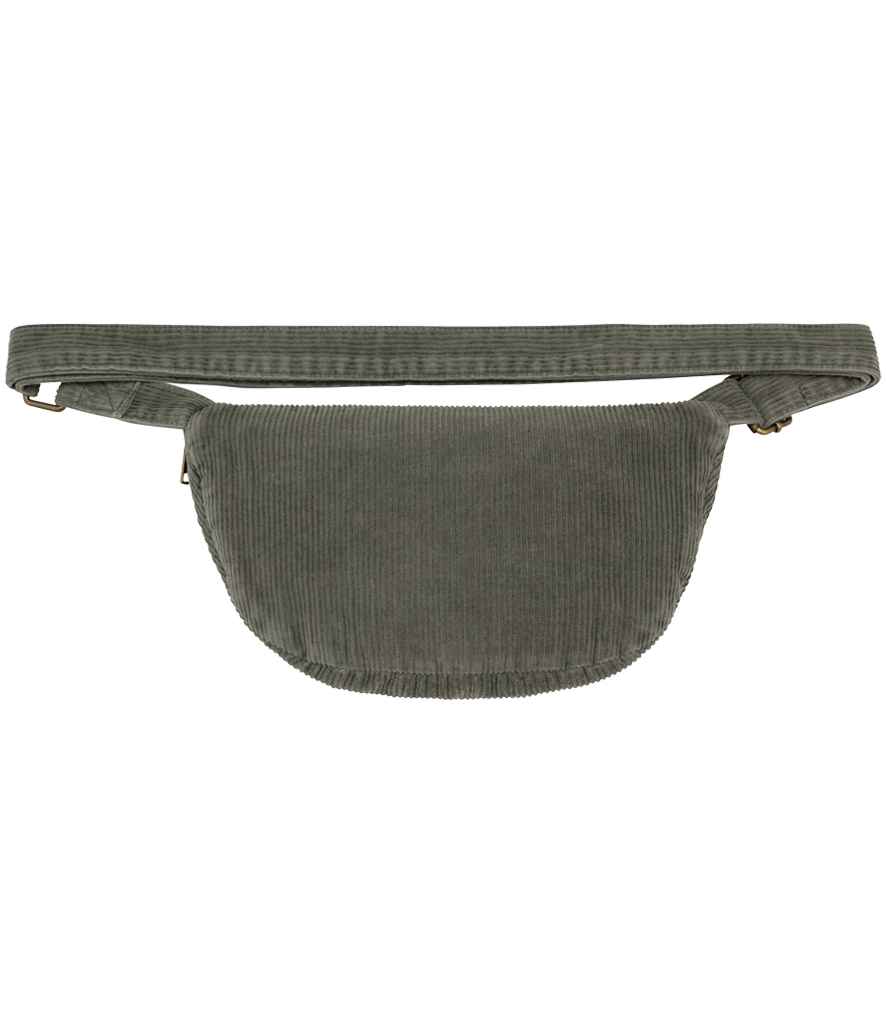 Native Spirit Corduroy Faded Waist Bag in Washed Organic Khaki, back view