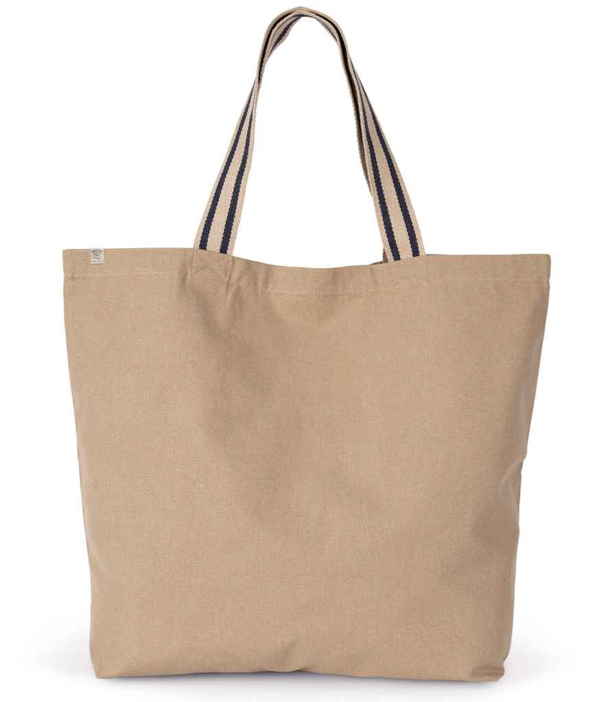 Native Spirit Large Shopping Bag in Desert Sand/Horizon Blue, front view