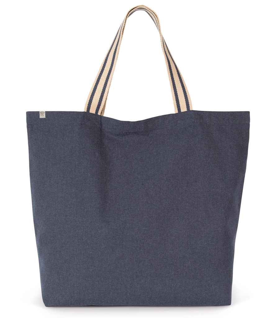 Native Spirit Large Shopping Bag in Horizon Blue/Desert Sand, front view