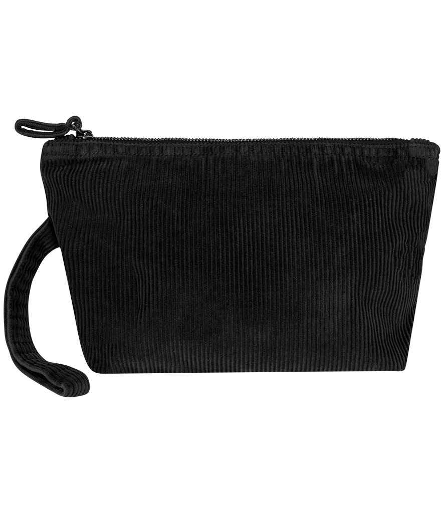 Native Spirit Corduroy Pouch in Washed Black, front view