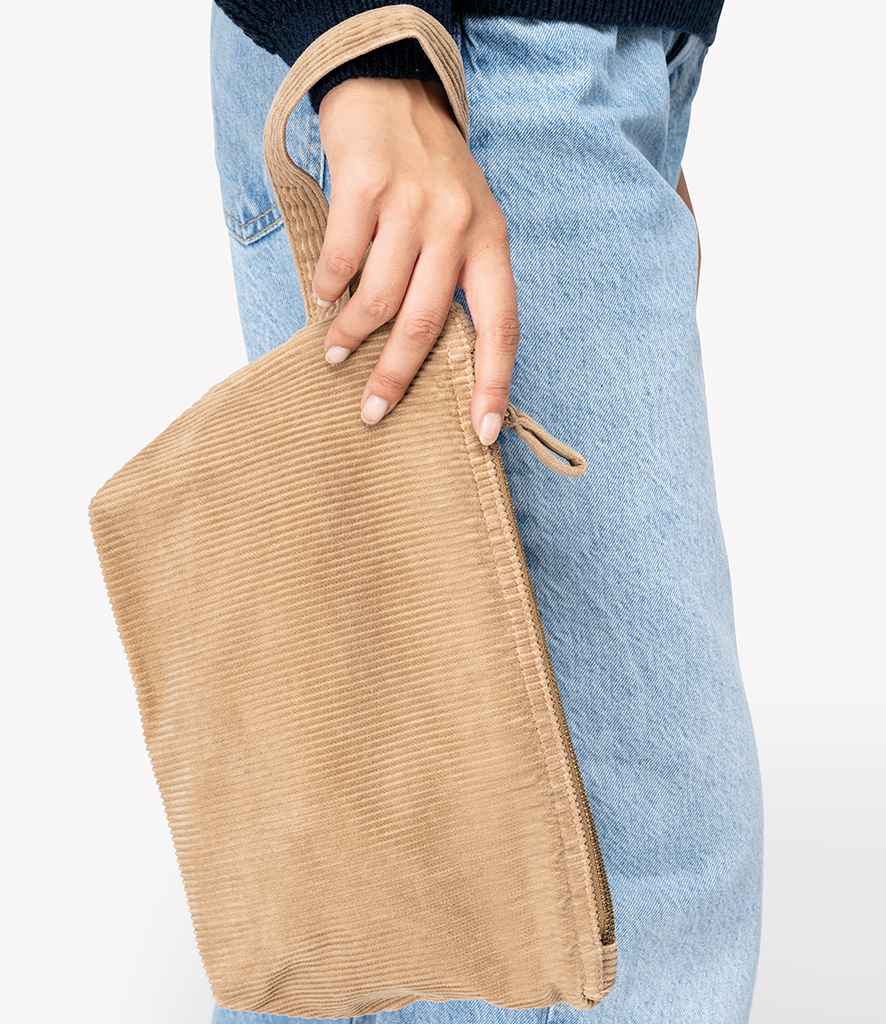 Native Spirit Corduroy Pouch in Washed Dark Camel