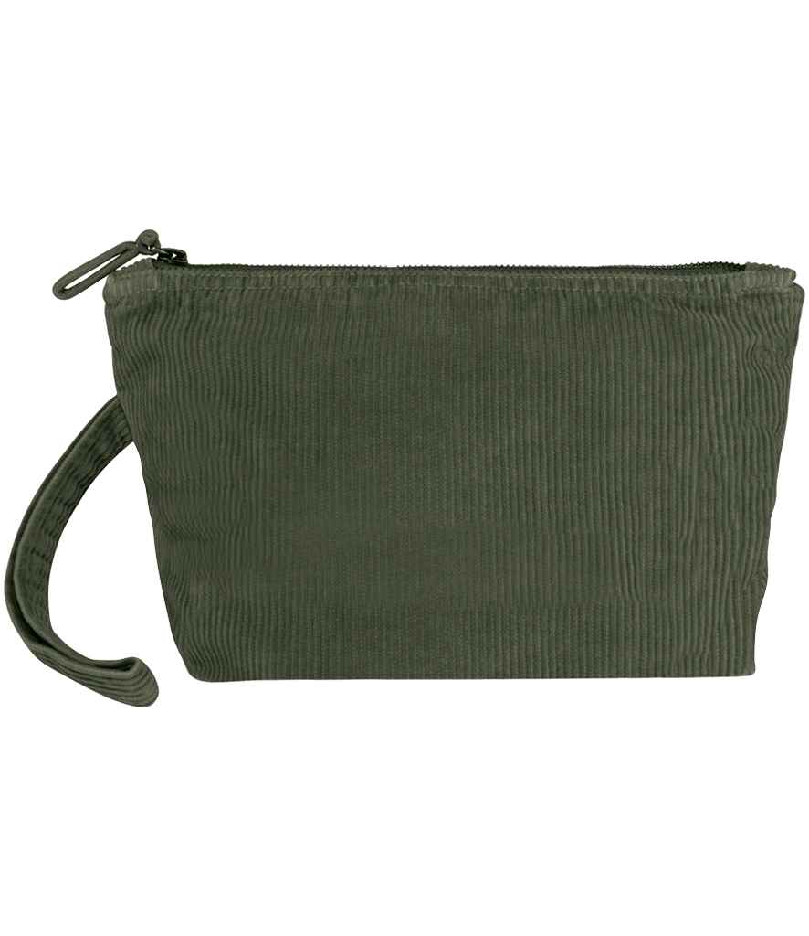 Native Spirit Corduroy Pouch in Washed Organic Khaki, front view