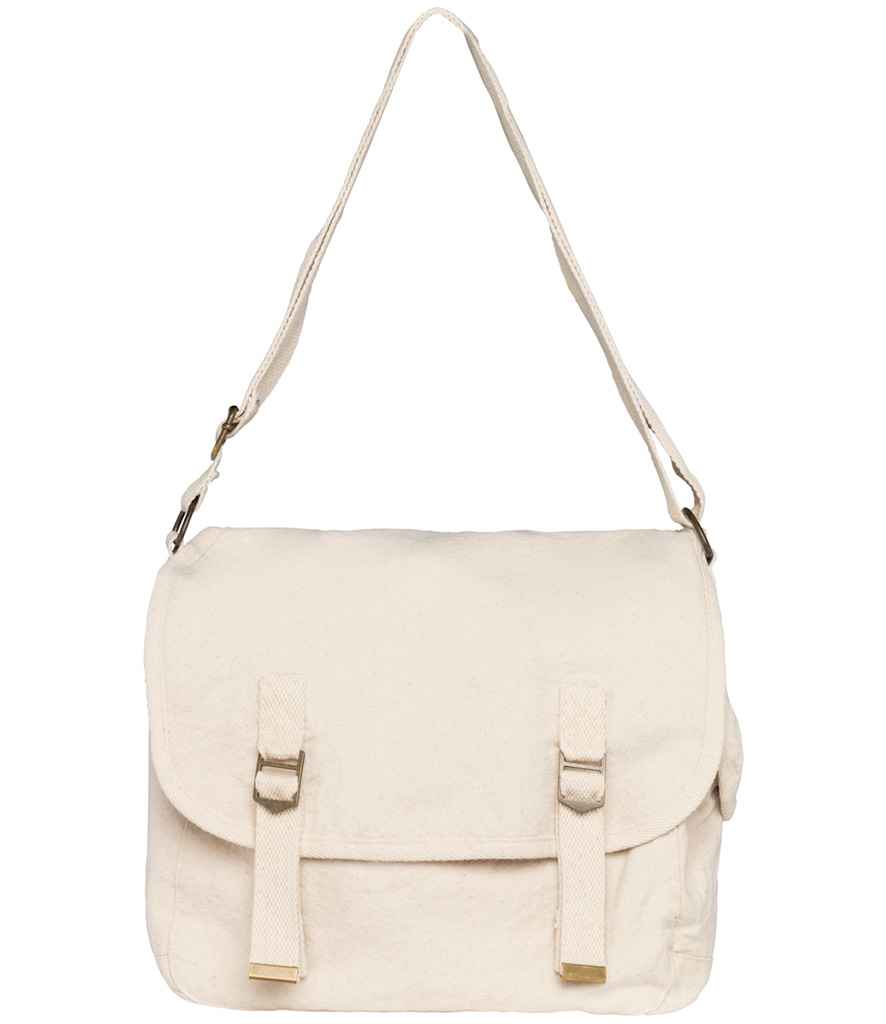 Native Spirit Faded Messenger Bag in Washed Natural, front view