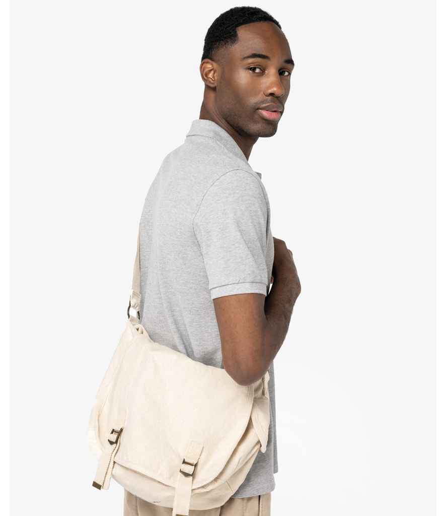 Native Spirit Faded Messenger Bag in Washed Natural