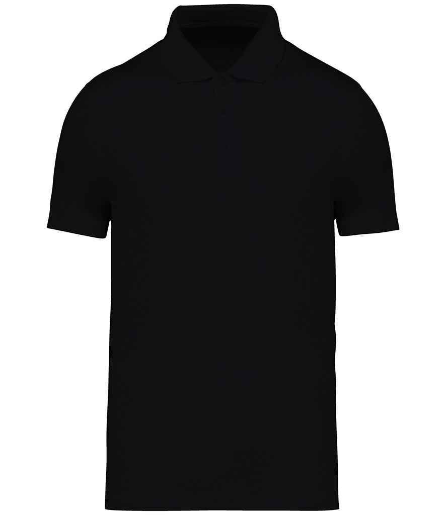Native Spirit Jersey Polo Shirt in Black, front view
