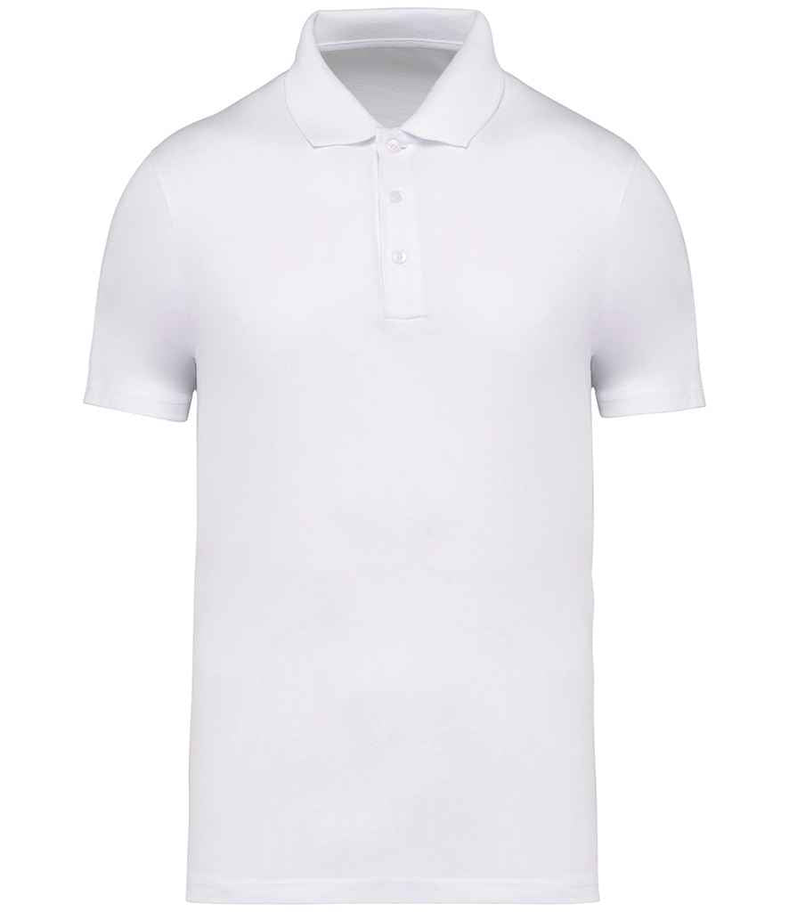 Native Spirit Jersey Polo Shirt in White, front view