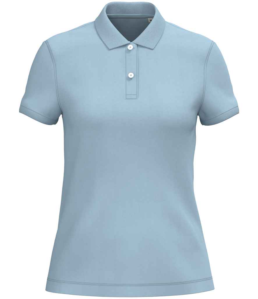 Native Spirit Ladies Piqué Polo Shirt in Aquamarine, front view