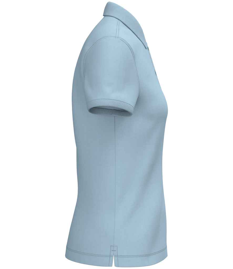Native Spirit Ladies Piqué Polo Shirt in Aquamarine, side view