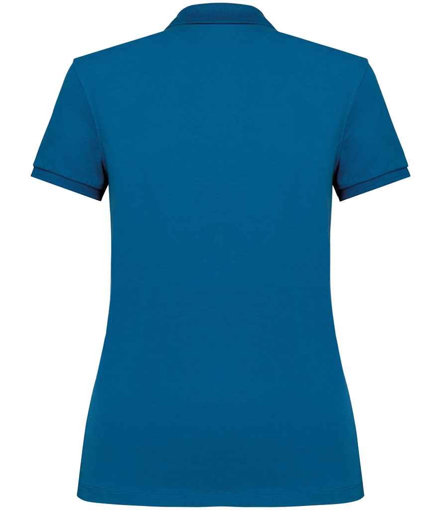 Native Spirit Ladies Piqué Polo Shirt in Blue Sapphire, back view