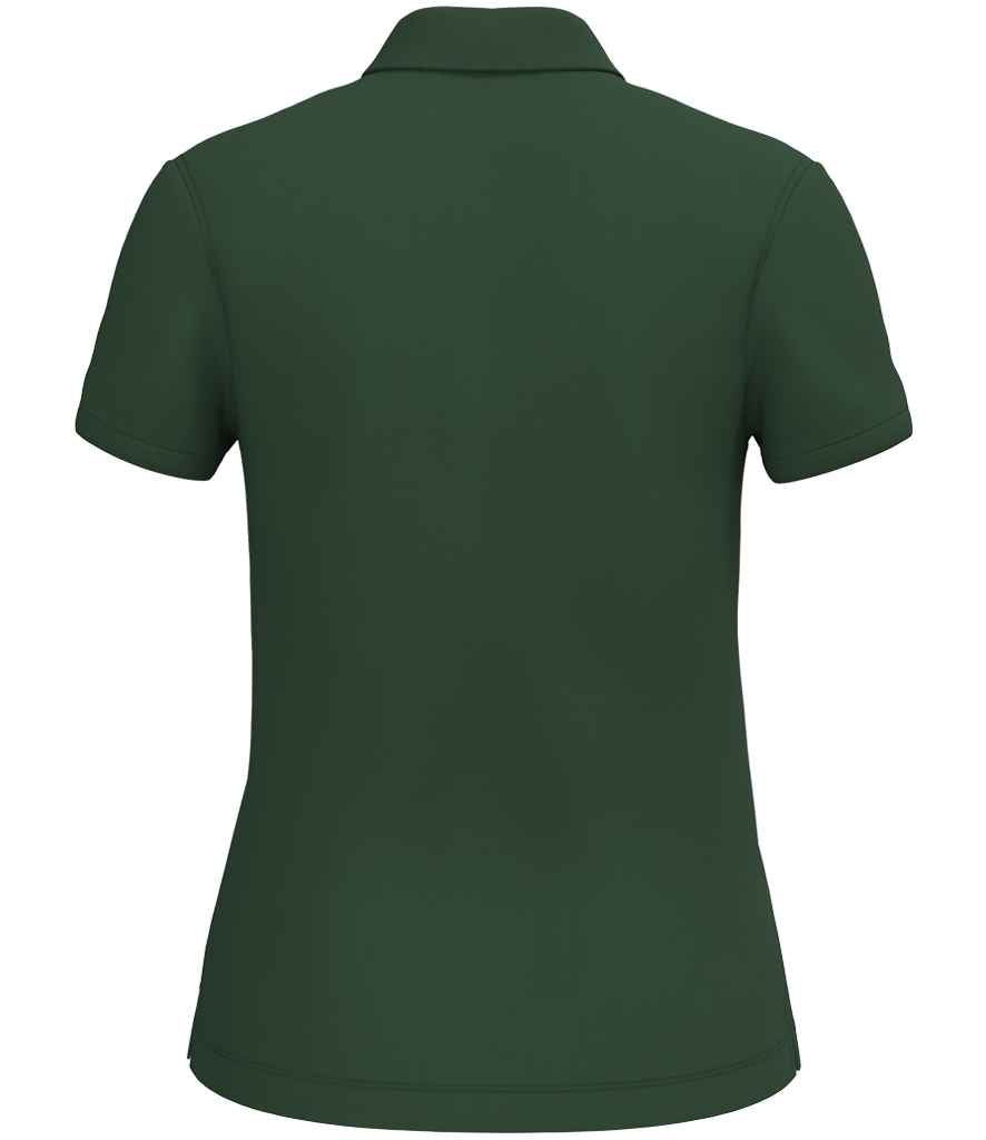 Native Spirit Ladies Piqué Polo Shirt in Forest Green, back view