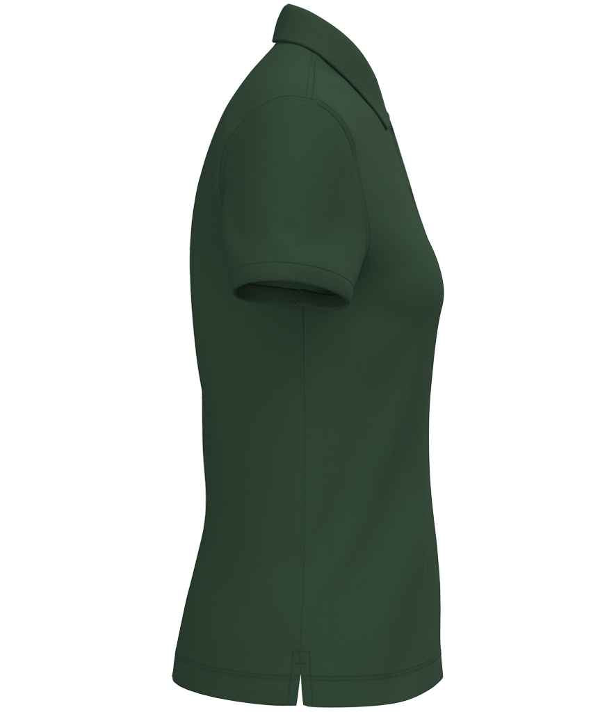 Native Spirit Ladies Piqué Polo Shirt in Forest Green, side view
