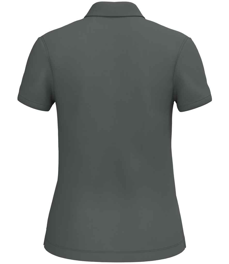 Native Spirit Ladies Piqué Polo Shirt in Iron Grey, back view