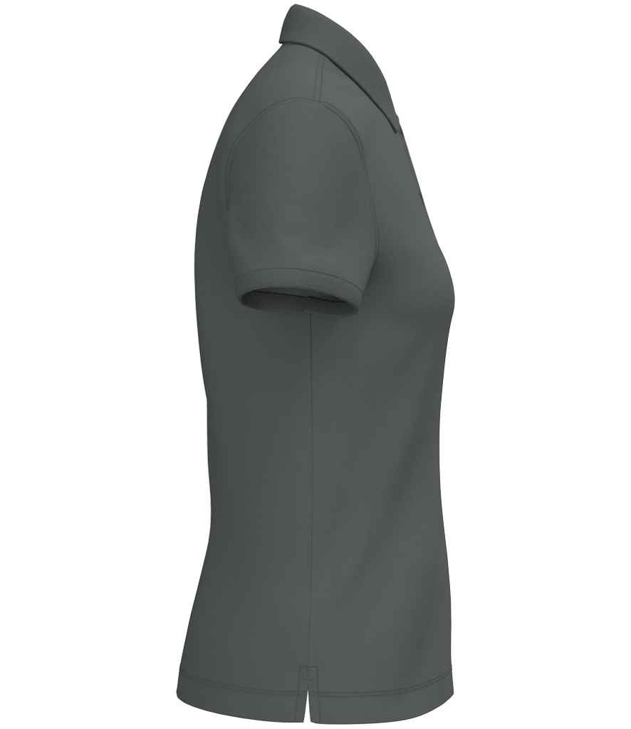 Native Spirit Ladies Piqué Polo Shirt in Iron Grey, side view