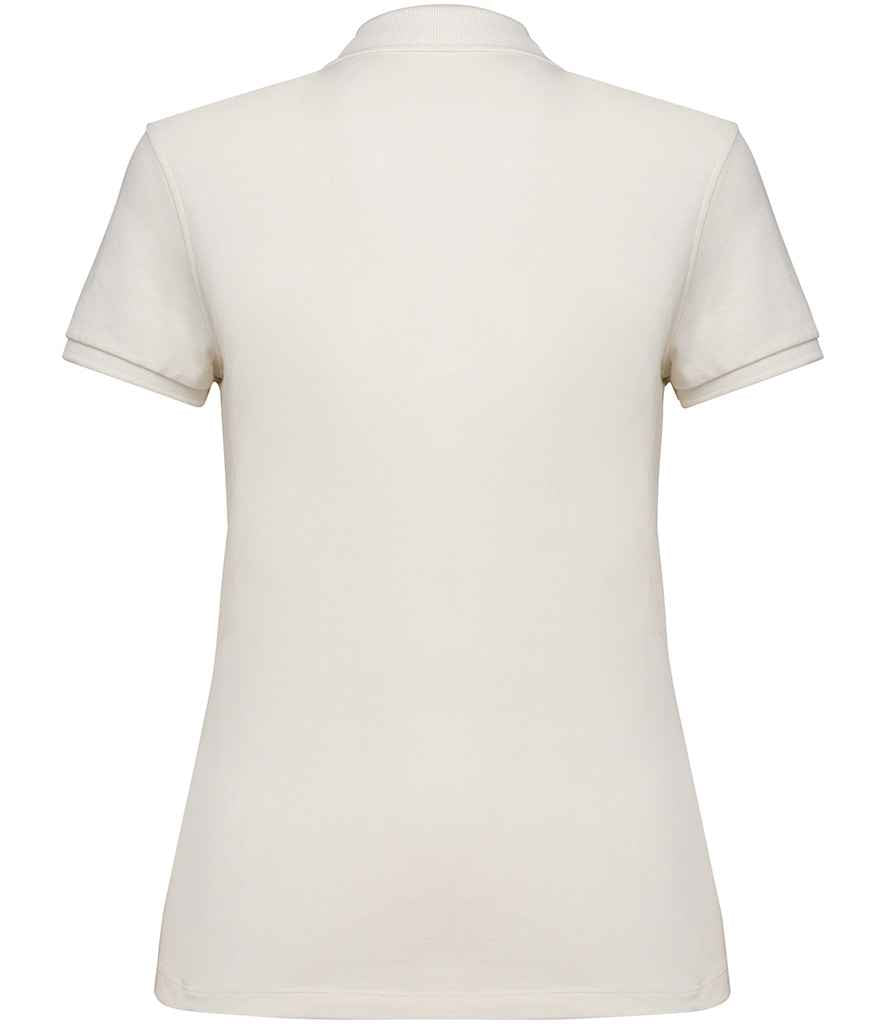 Native Spirit Ladies Piqué Polo Shirt in Ivory, back view