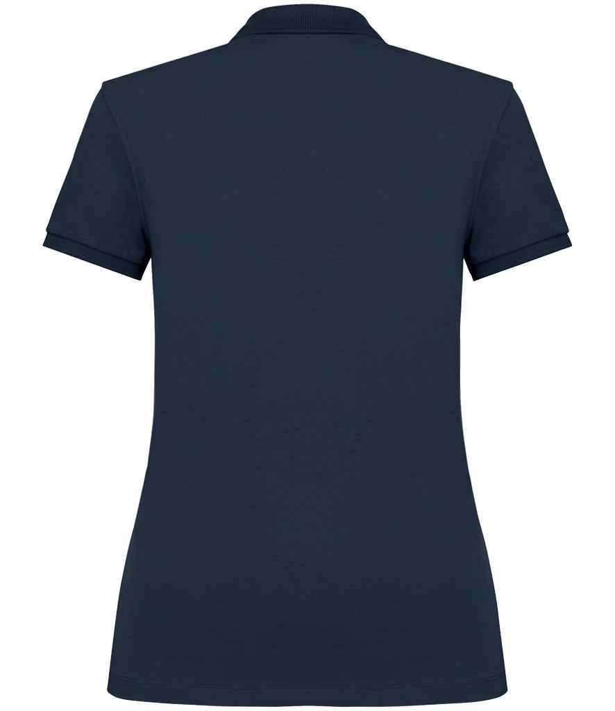 Native Spirit Ladies Piqué Polo Shirt in Navy, back view