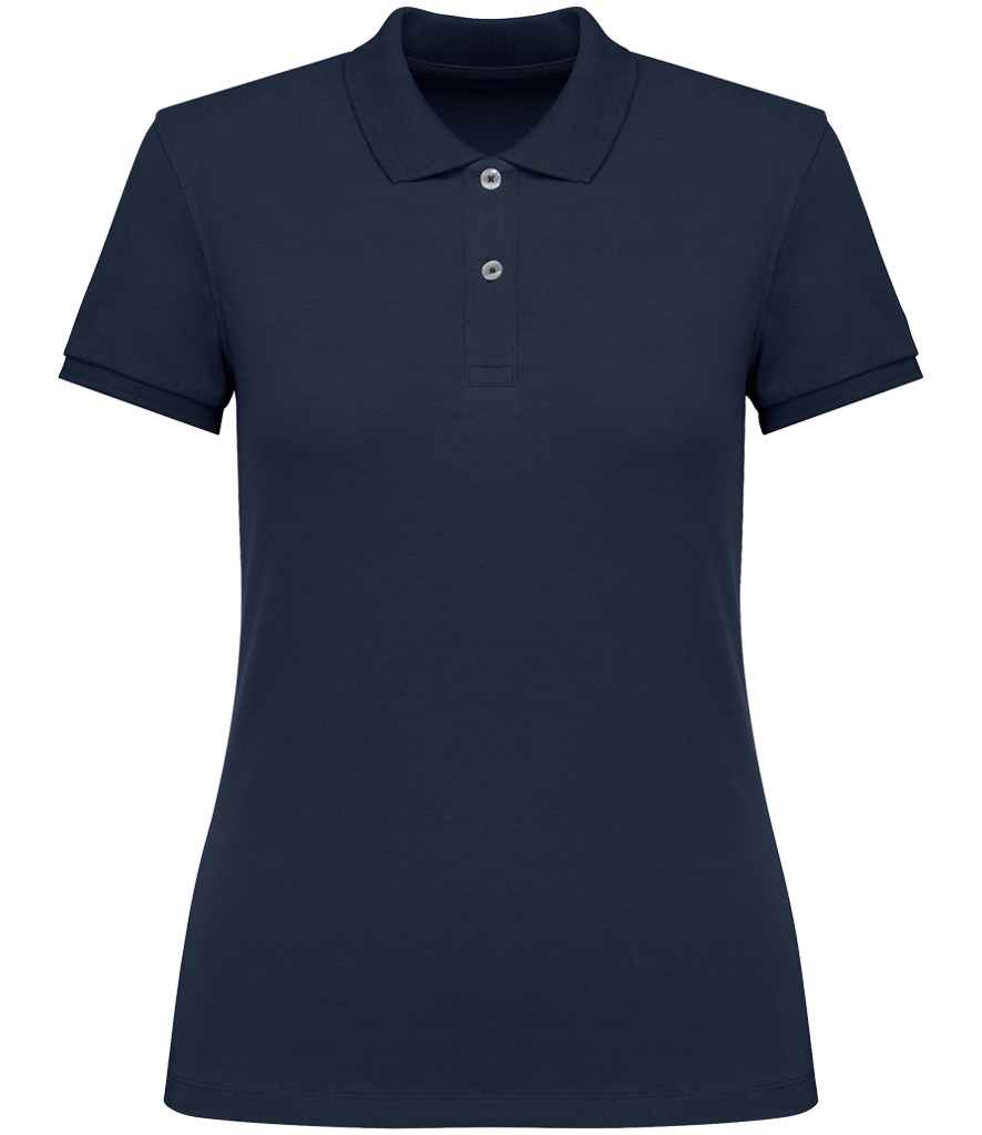 Native Spirit Ladies Piqué Polo Shirt in Navy, front view
