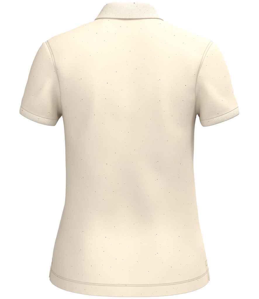 Native Spirit Ladies Piqué Polo Shirt in Raw Natural, back view