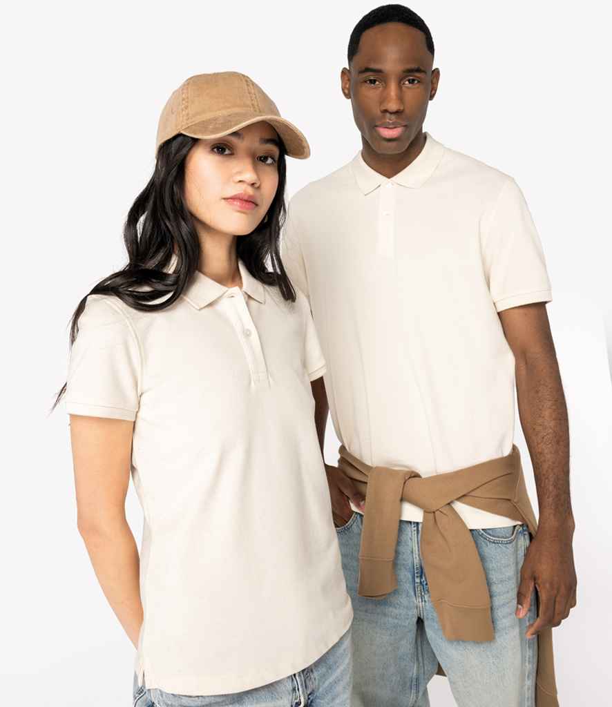 Native Spirit Ladies Piqué Polo Shirt in Raw Natural