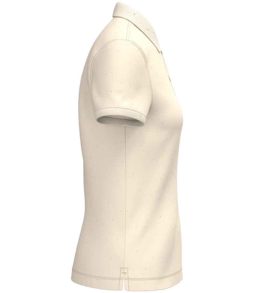 Native Spirit Ladies Piqué Polo Shirt in Raw Natural, side view