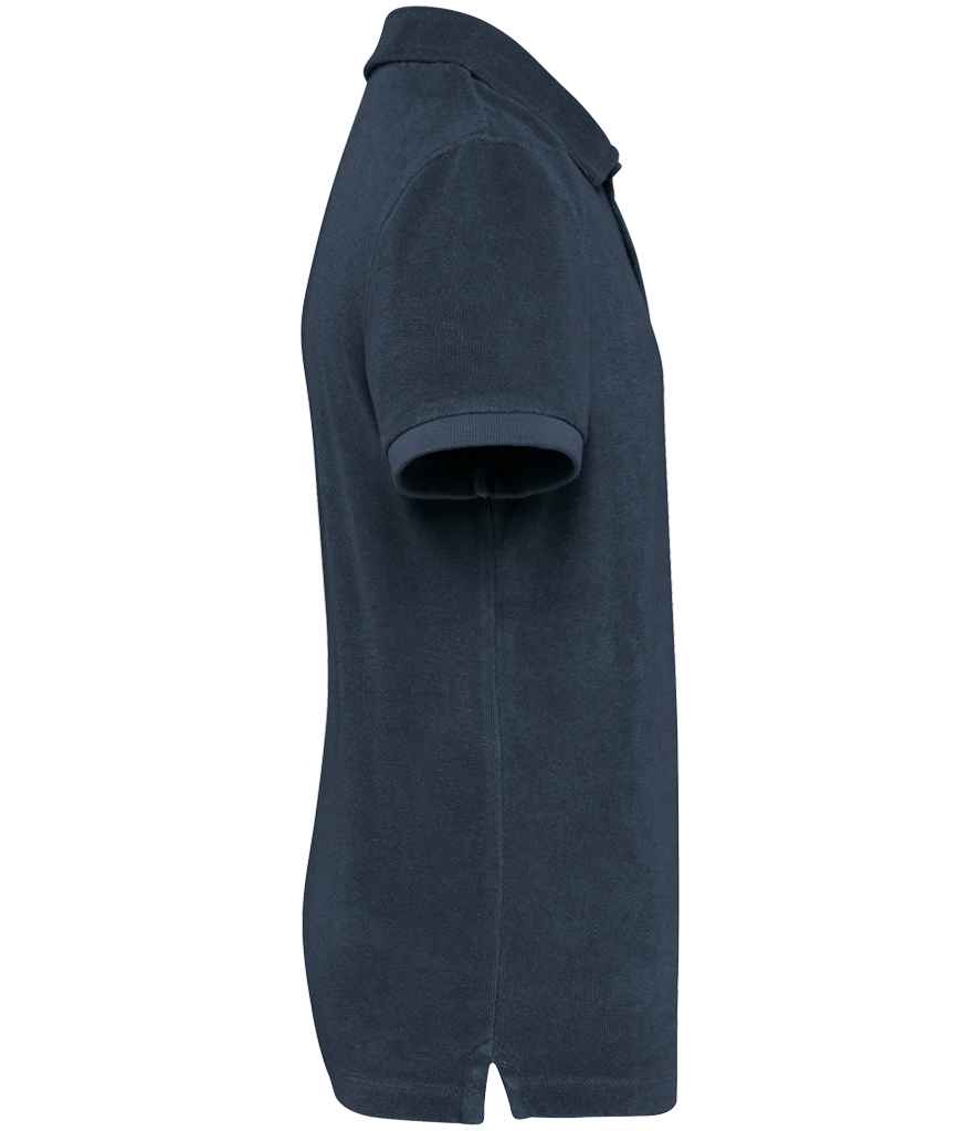 Native Spirit Kids Terry Towel Polo Shirt in Navy, side view