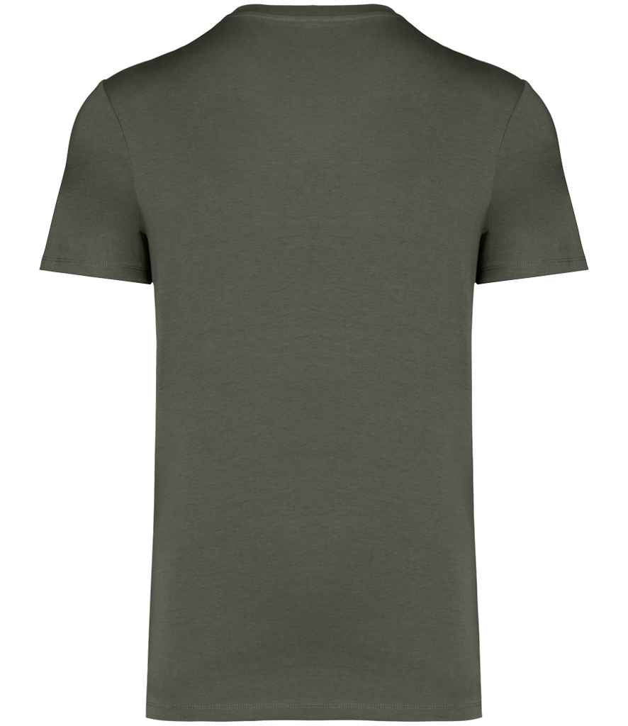 Native Spirit Unisex Heavyweight T-Shirt in Organic Khaki, back view