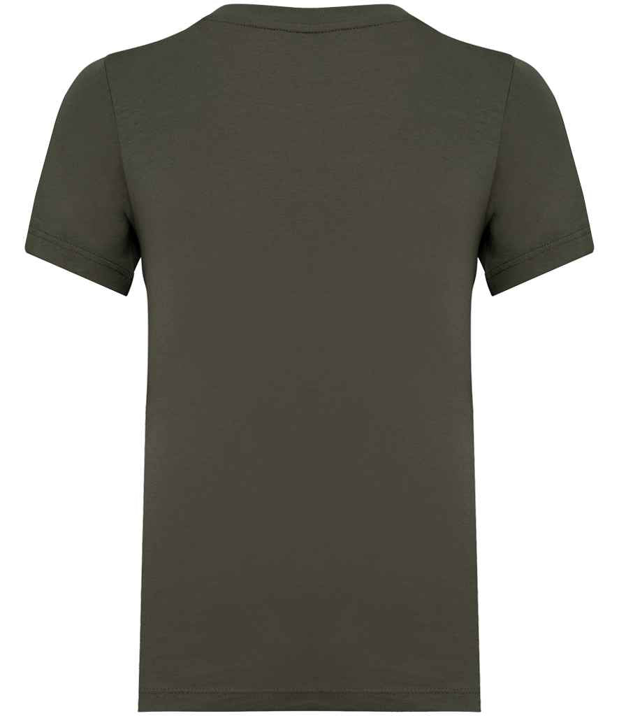 Native Spirit Kids T-Shirt in Organic Khaki, back view