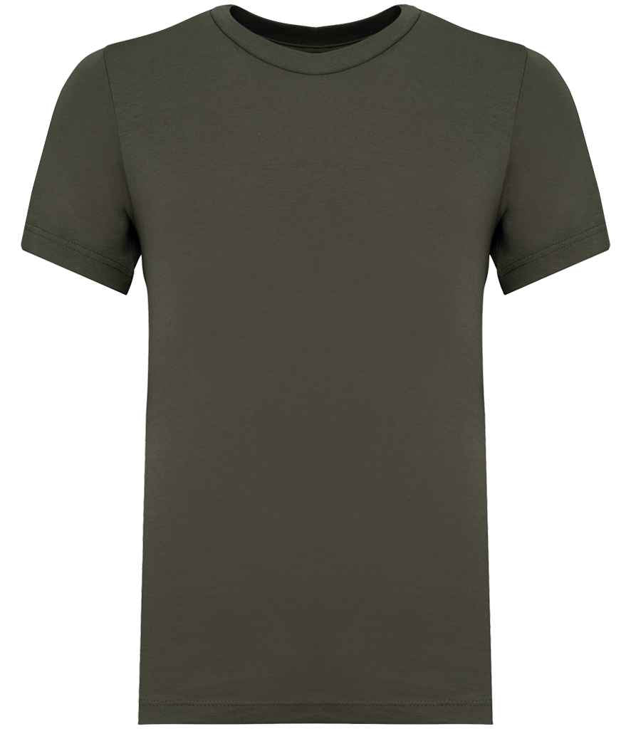 Native Spirit Kids T-Shirt in Organic Khaki, front view