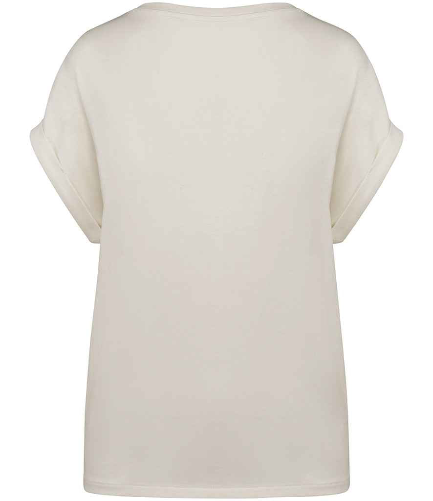 Native Spirit Ladies Roll-Up Sleeve T-Shirt in Ivory, back view