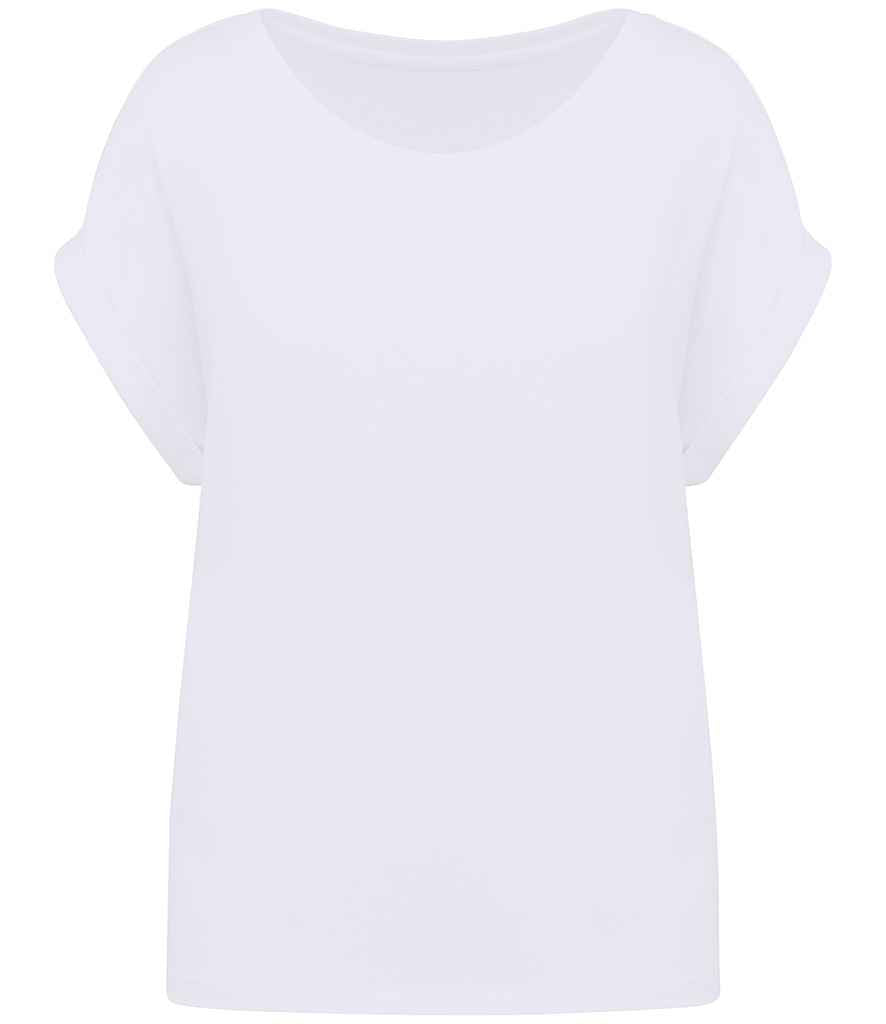 Native Spirit Ladies Roll-Up Sleeve T-Shirt in White, front view