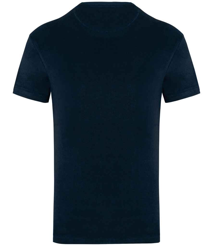 Native Spirit Terry Towel T-Shirt in Navy, back view