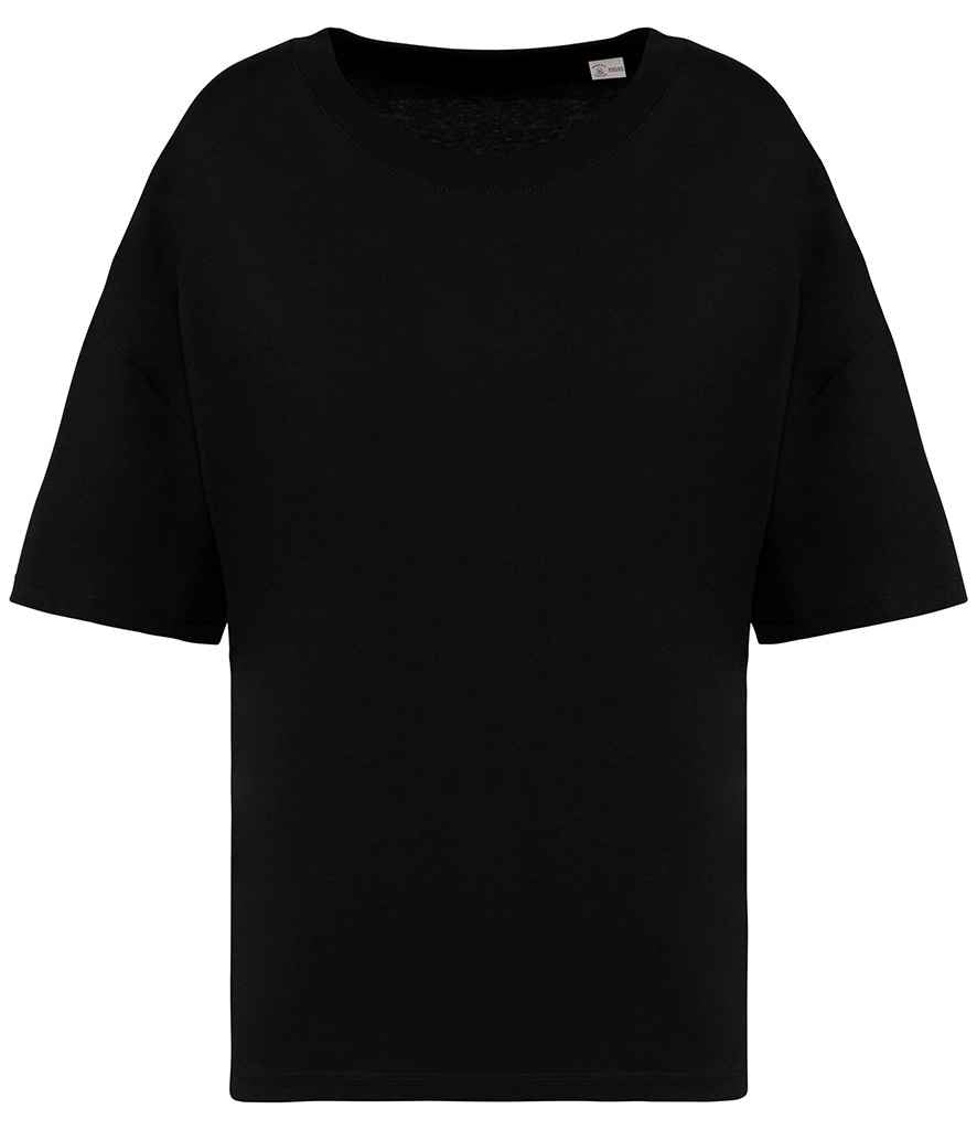 Native Spirit Ladies Oversized T-Shirt in Black, front view