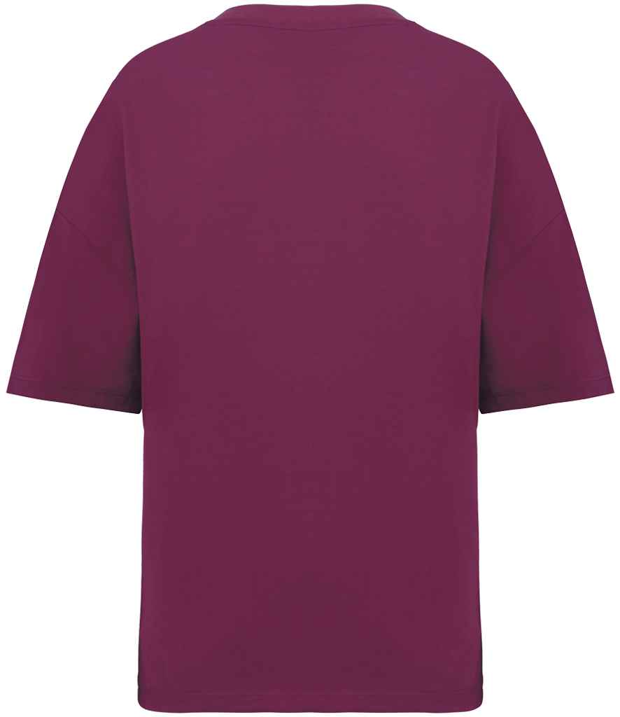 Native Spirit Ladies Oversized T-Shirt in Cherry Purple, back view