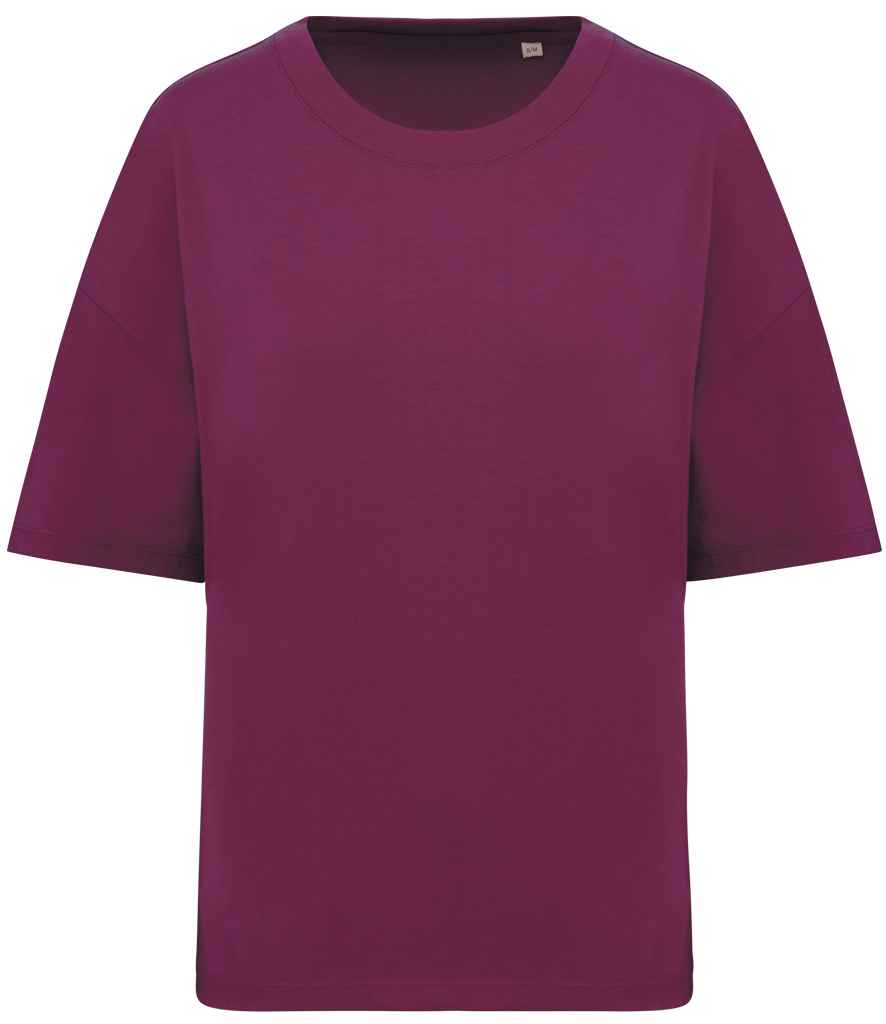 Native Spirit Ladies Oversized T-Shirt in Cherry Purple, front view