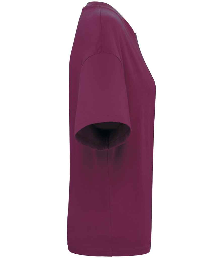 Native Spirit Ladies Oversized T-Shirt in Cherry Purple, side view