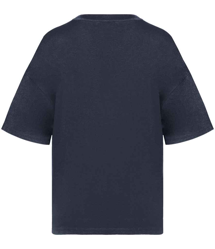 Native Spirit Ladies Oversized T-Shirt in Navy, back view