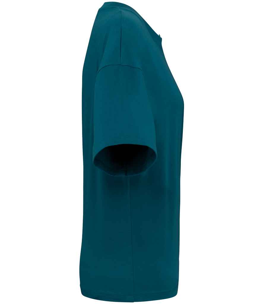 Native Spirit Ladies Oversized T-Shirt in Peacock Green, side view