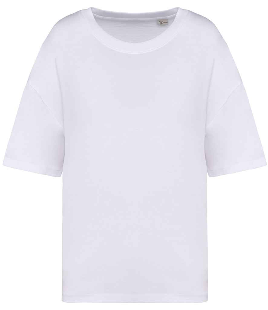 Native Spirit Ladies Oversized T-Shirt in White, front view