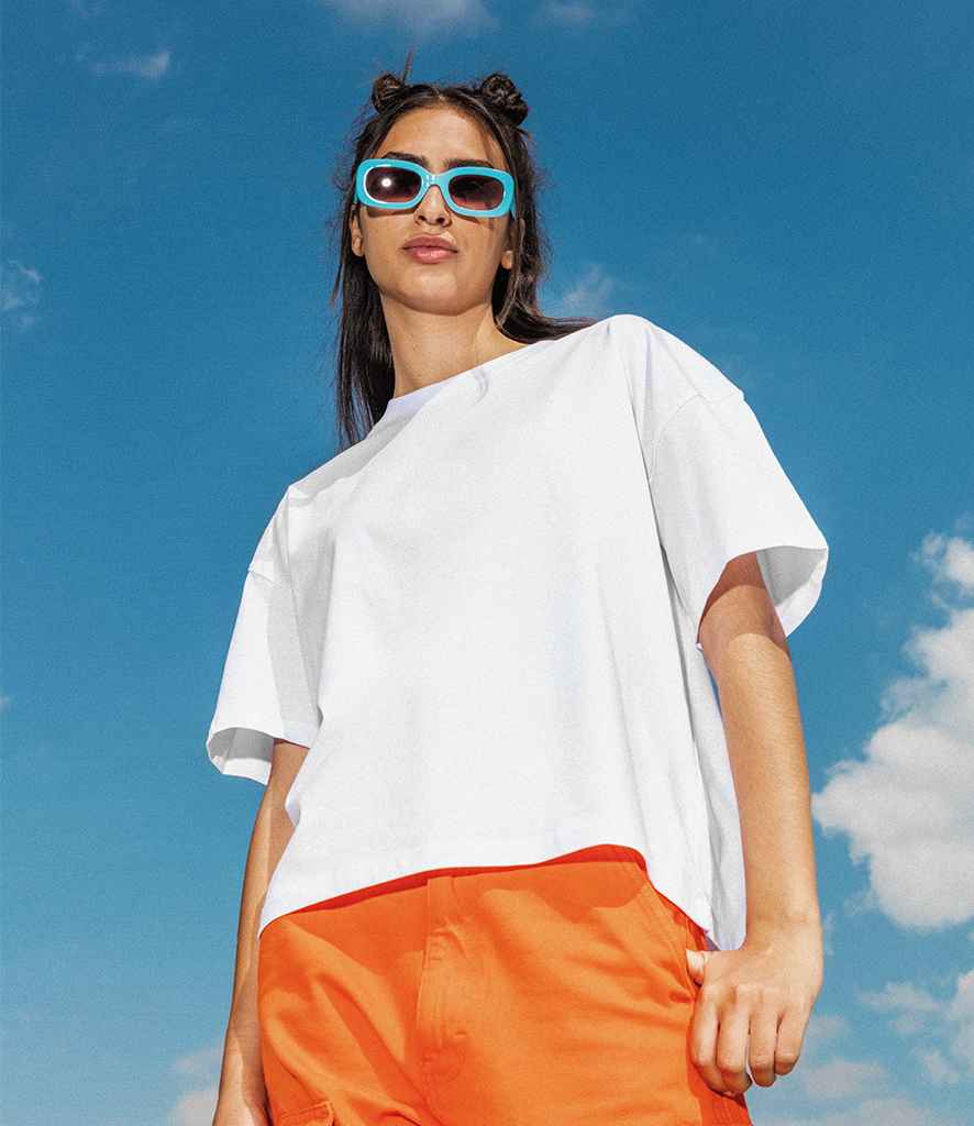 Native Spirit Ladies Oversized T-Shirt in White