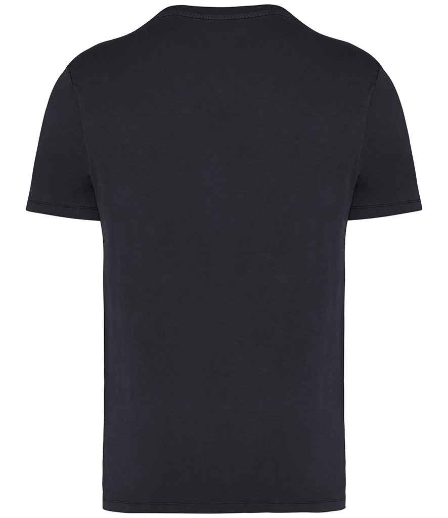 Native Spirit Unisex Faded T-Shirt in Washed Coal Grey, back view